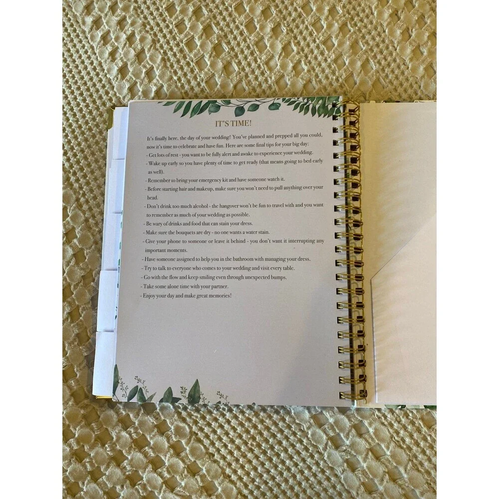 NEW Bridal Wedding Planner Organizer Spiral‎ Binder Shower Gift Elegant Floral